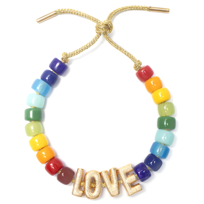 het grote gatennatuursteen parelde armband in multikleurendiy juwelen voor de lente en de zomer