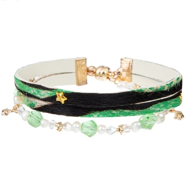 De magnetische Armband van het knoop Met de hand gemaakte Leer, Uitstekende de Omslagarmband van de Mengelingskleur