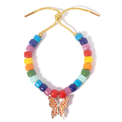 Van de Parelarmbanden 22g van het Fortenatuursteen Multi de Kleuren zircon vlinder