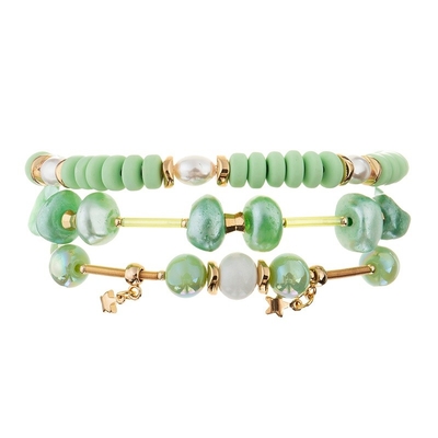De geometrische Verse Groene Gift van Kleurencrystal beads bracelets vintage style voor haar