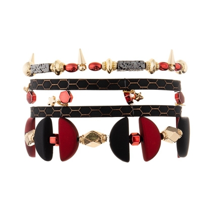 De echte van de de Ambacht Multilayer Armband van de Leerhand Klantgerichte Zwarte Kleur