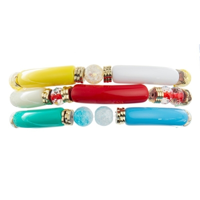 Het met de hand gemaakte Blok parelt Elastische van de de Lenteinzameling van de Armbandarmband de Kleurengift voor Meisje