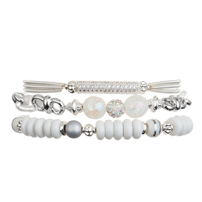 Met de hand gemaakte de Fonkelings Zilveren Kleur van de damezircon metal bar Armband met de Lente