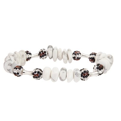 De damewhite natural turquoise Armbanden worden aangepast met glanzen Rotsbal die