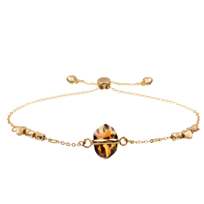 Van de de Charmearmband van de stervorm de Armband van de de Kettingsverbinding van Zircon met Goud plateerde Gefacetteerd Kristal