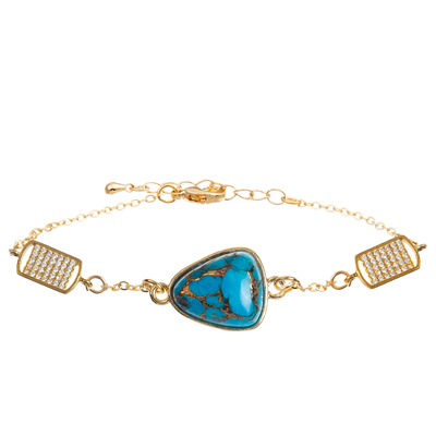 De met de hand gemaakte Armband van de Kettingsverbinding met Rechthoek/Sakura/Ster/Zircon-Tegenhanger