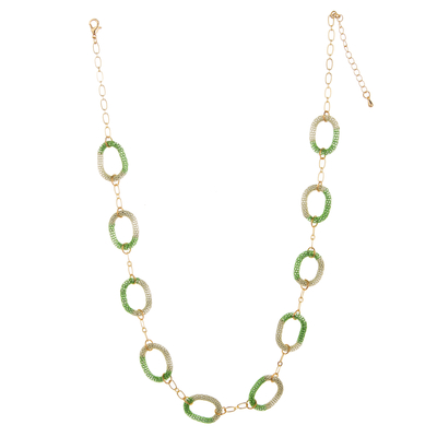 Kleurrijke o-Ketting Charme14k Vergulde Keten Verbindingshalsband voor Vrouwen