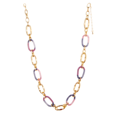 Kleurrijke o-Ketting Charme14k Vergulde Keten Verbindingshalsband voor Vrouwen