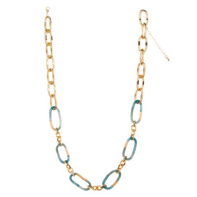 Kleurrijke o-Ketting Charme14k Vergulde Keten Verbindingshalsband voor Vrouwen