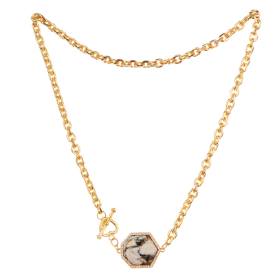De Europese Eenvoudige Halsband van de de Kettingsverbinding van de Manier14k Vergulde Tegenhanger