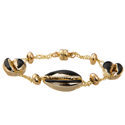 De kleurrijke Armband van de de Kettingsverbinding van Shell Minimalist Personalized 14K Vergulde Magnetische