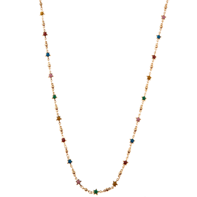De veelkleurige Geparelde Halsband van de de Kettingsverbinding van 14K Vergulde met Vlinder/Bloem/Hart/Shell/Stertegenhanger