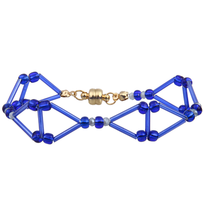 3D-driehoeksverklaring Handgemaakte kralen Armbanden (oranje/groen/blauw)
