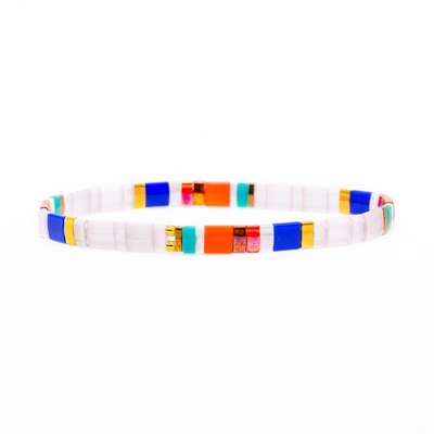 De Parelarmband van twee Bundels Elastische Tila Geometrisch voor Verjaardag