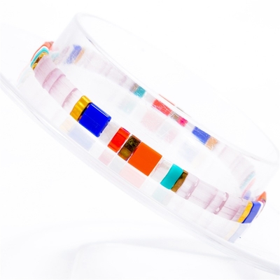 De Parelarmband van twee Bundels Elastische Tila Geometrisch voor Verjaardag