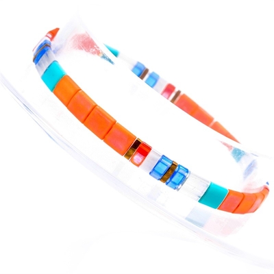 De met de hand gemaakte Tila-Tegelarmbanden rekken elastische de EU-Norm voor Vrouwengift uit