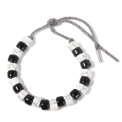 Traditionele Zwart-witte Koele Unisex- Witte Turkooise Forte-Parelsarmband