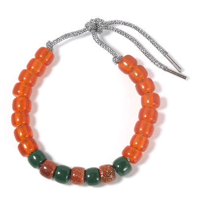 vorm Rode de Gift van juwelenchirstmas en het Groene glas Forte van de Mengselkleur parelt Armband