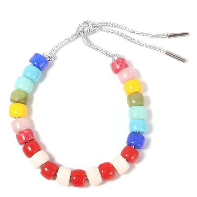 OEM 6*8mm Forte Parelsarmband, Met de hand gemaakte de Steenarmband van de Regenboogvriendschap