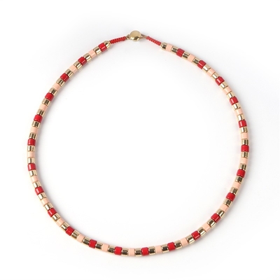 Dametile enamel bead Halsband, de Met de hand gemaakte Halsband van de Emailnauwsluitende halsketting