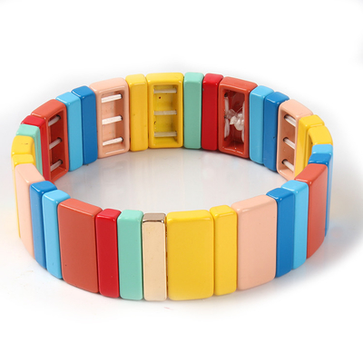 Multi de Parelarmband van de Stapel3pcs Tegel Kleurrijk voor Vrouwen en Mannen