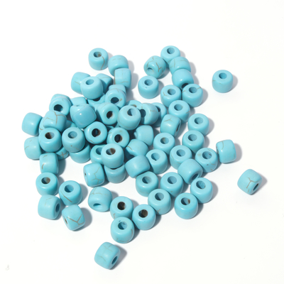 100 Patronen van de Parels6*8mm*2.0 Gaten DIY van Forte van de Kleurenhalfedelsteen met Kabel