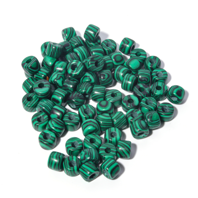 100 Patronen van de Parels6*8mm*2.0 Gaten DIY van Forte van de Kleurenhalfedelsteen met Kabel
