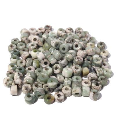 100 Patronen van de Parels6*8mm*2.0 Gaten DIY van Forte van de Kleurenhalfedelsteen met Kabel