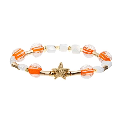 Met de hand gemaakte Verjaardagsgift Elastisch Crystal Bracelets, de Armband van de Sterparel voor Rotsmeisje