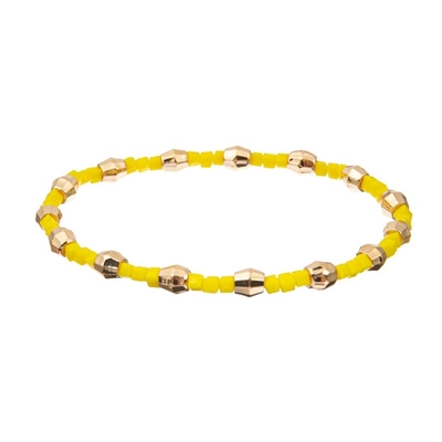 Kc Met de hand gemaakt Elastisch Crystal Bracelets, Gele de Rekarmbanden van de Zaadparel