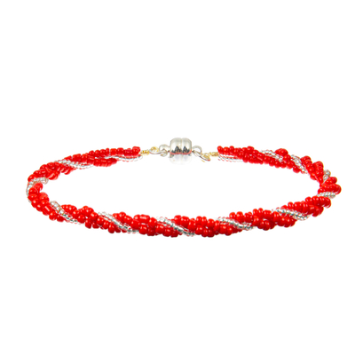 18.5cm die parelt het Kleurrijke Mengsel Armband met magneteneinden wordt geplaatst