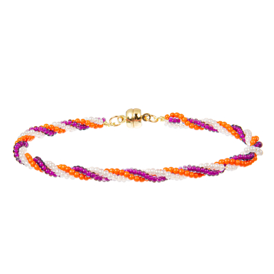 18.5cm die parelt het Kleurrijke Mengsel Armband met magneteneinden wordt geplaatst