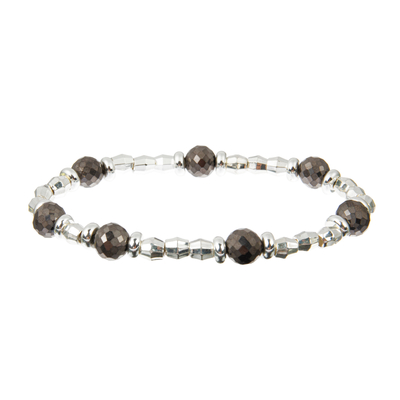 Hematiet 0.7mm het Geparelde Zwart-witte Goud van Armbandenreeksen met Zilver