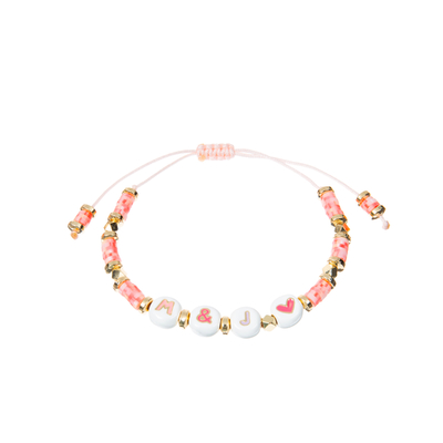 Polymeer Clay Beaded Letter Bracelet, 7.4*8mm de Armbanden van de Alfabetparel
