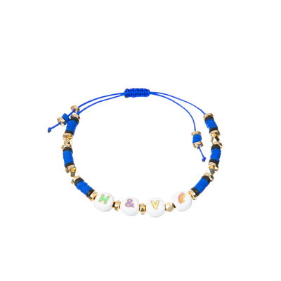 Polymeer Clay Beaded Letter Bracelet, 7.4*8mm de Armbanden van de Alfabetparel