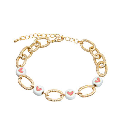 Armband van de Diy14k de Gouden Zilveren Geplateerde Geparelde Brief met Zeekreeftbeëindigen