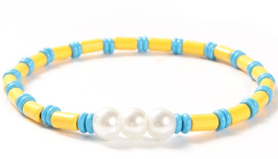 6mm Shell Pearl And Bead Bracelet Boheemse Stijl 18.5cm strechy van regelbare grootte