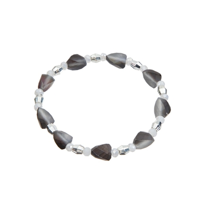 Zwarte Driehoek Matte Hand Beaded Bracelets 8mm Met de hand gemaakte Armbanden met Parels