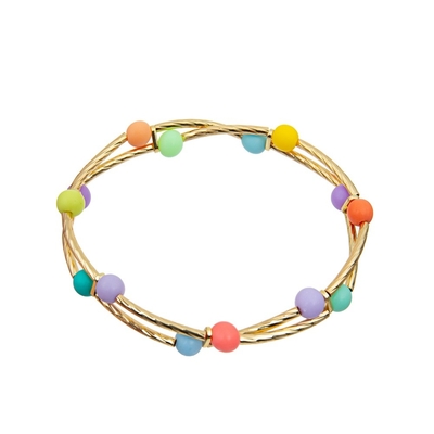 OEM Regenboog kleurde Met de hand gemaakte Parelsarmbanden 6mm 8mm messingskunststof