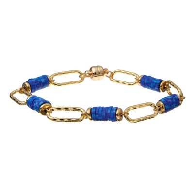Van het Stuk Met de hand gemaakte Parels van regenboogpolyclay Armbanden 6mm met Gouden Kettingsmagneten