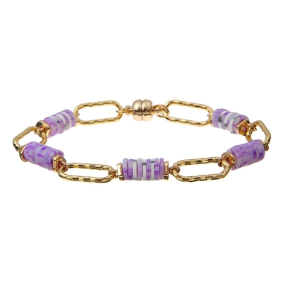Van het Stuk Met de hand gemaakte Parels van regenboogpolyclay Armbanden 6mm met Gouden Kettingsmagneten