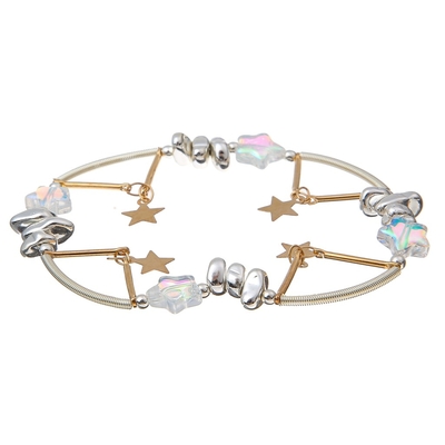 Crystal Stretchy Spring Zircon Star-de Regenboogkleur van Kettingsarmbanden