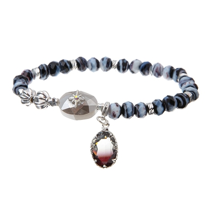 Verglaasde de parel Turkooise Pastelkleur Elastisch Crystal Bracelets met Glas Parelskoord
