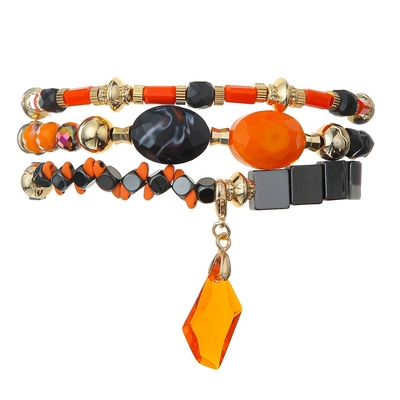 Stijl van elastische Halloween-Juwelen de Vastgestelde Swarovski met Crystal Hematite Charm