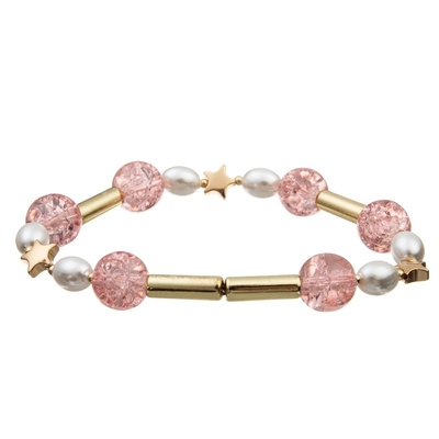 Parelde de Multi de Stapel Roze Kleur van Bohemen Elastische Armband voor de Zomermanier