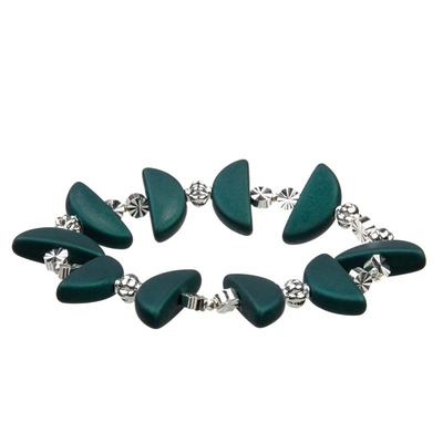 De Parels van de maanvorm met Zilveren Messing parelt de Armbanden Creatieve Juwelen van de Handambacht