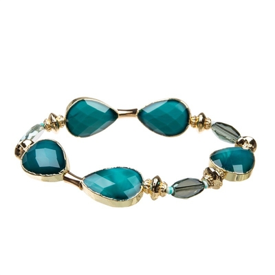 Groene Vastgestelde de Lenteinzameling van de Kleuren Stapelbare Armband voor Elegante Vrouwen