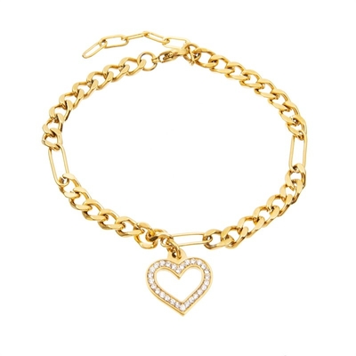 De hoge Armband van het Beëindigen18k Goud Geplateerde Roestvrije staal voor Vrouwen