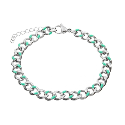 Het punk van het de Kleurenroestvrije staal van het Stijlemail Goud van de Charmearmbanden 18K plateerde Aangepast