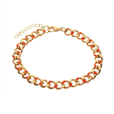 Het punk van het de Kleurenroestvrije staal van het Stijlemail Goud van de Charmearmbanden 18K plateerde Aangepast
